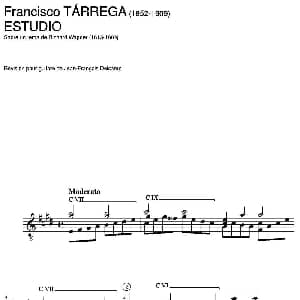 ESTUDIO Sobre un tema de Richard Wagner 吉他谱 弗朗西斯科 泰雷加 Francisco Tarrega 1852 1909