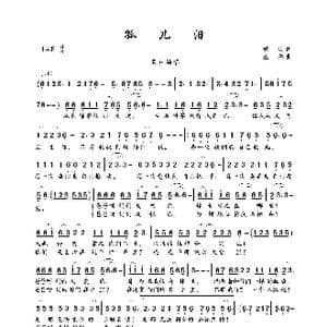 孤儿泪_歌曲简谱_词曲:胡忠 丛伟
