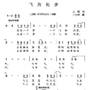 飞翔的梦_民歌简谱_词曲:大鹰 王小雄