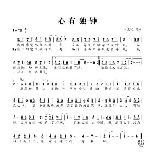 心有独钟_通俗唱法乐谱_词曲:洪尧斌 洪尧斌