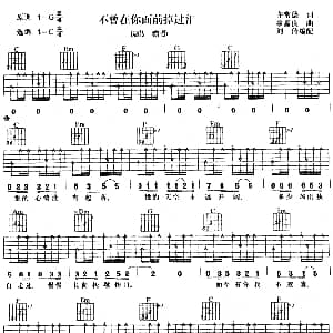 不曾在你面前掉过泪 吉他谱 赵传 许常德 徐嘉良