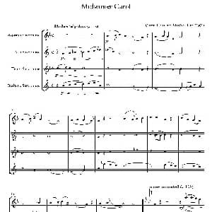 萨克斯谱 | Midwinter Carol 四重奏总谱