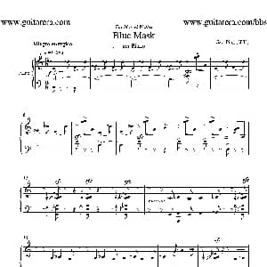 蓝色面具 钢琴谱 高平