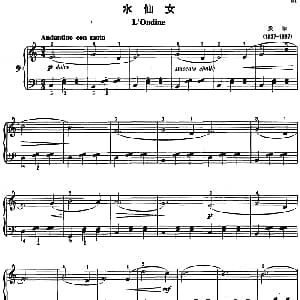 不可不弹的世界钢琴名曲 水仙女 钢琴谱 贝尔