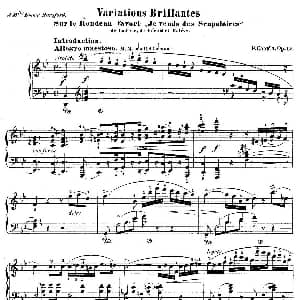 Variations on Je Vends Des Scapulaires Op.12 钢琴谱 肖邦 chopin