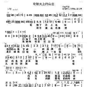 吹散了天上乌云_歌谱投稿