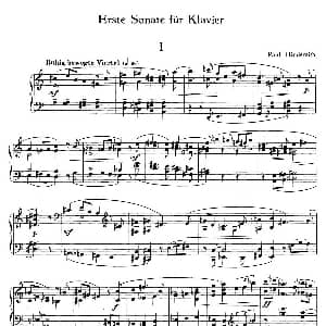 Piano Sonata No.1 钢琴谱 保罗 亨德米特