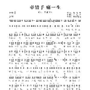 牵错手 痛一生_歌曲简谱_词曲:赵志伟 王元华