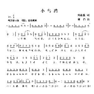 小乌鸦_歌曲简谱_词曲:刘志毅 谢伟
