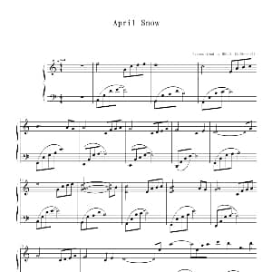 April Snow 钢琴谱