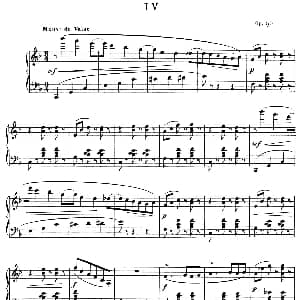 F大调第四圆舞曲 Valse No.4 钢琴谱 奥古斯特 杜朗