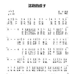 迷路的孩子_歌曲简谱_词曲:田宇填词 久石让
