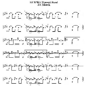 EUSPBA Massed Band 3/4 March 行进乐队3/4拍鼓谱