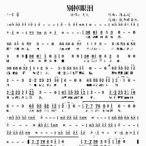 别掉眼泪_歌谱投稿_词曲:陈玉建 陈玉建