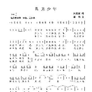 阳光少年_歌曲简谱_词曲:刘爱斌 谢伟