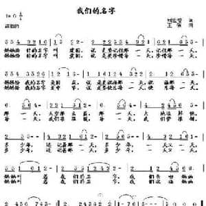 我们的名字_民歌简谱_词曲:刘世普 王强
