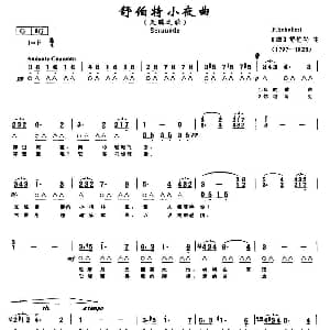 口琴谱 | 舒伯特小夜曲 天鹅之歌 带歌词版 德 舒伯特