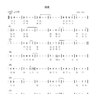 思念_通俗唱法乐谱_词曲:张科 张科