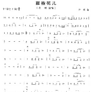 二胡谱 | 那些花儿 朴树