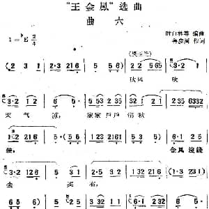 黄梅戏谱 | 王金凤 选曲 曲六 吴玉兰 李天成唱段 鲁彦周 时白林等编曲