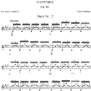 Mauro Giuliani 12 Studies,Op.48 吉他谱