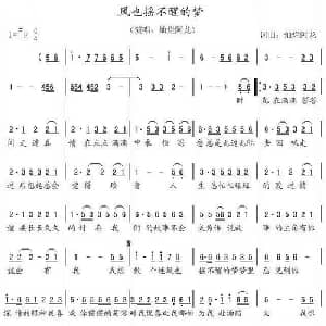 风也摇不醒的梦_通俗唱法乐谱_词曲:灿烂阿龙 灿烂阿龙