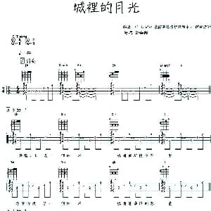 城里的月光 吉他谱 许美静