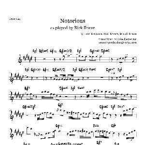 萨克斯谱 | Notorious 次中音萨克斯