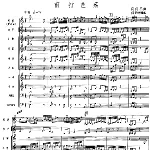 雨打芭蕉 广东音乐 高胡 乐队伴奏 五线谱版 何王保
