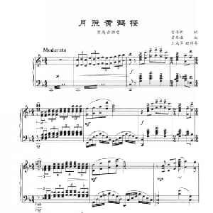 月照黄鹤楼_美声唱法乐谱_词曲:雷子明 雷维模