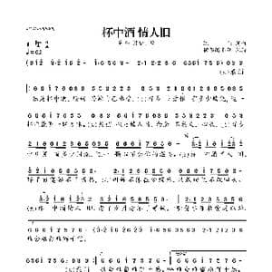 杯中酒 情人旧_歌曲简谱_词曲:陈伟 陈伟