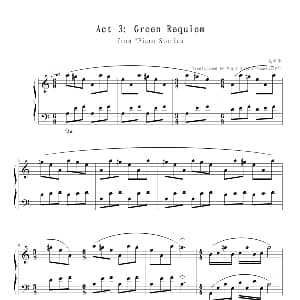 Green Requiem 钢琴谱 久石让