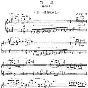 韵风 钢琴谱 王怀建