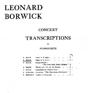 Fugue in g Minor BWV 578 钢琴谱 巴赫曲 Borwick改编