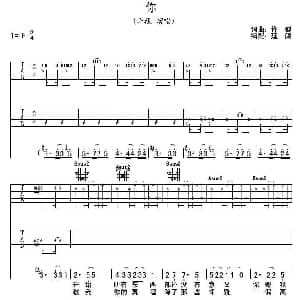 你 吉他谱 许巍 许巍 许巍