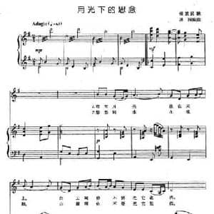 月光下的思念_民歌简谱_词曲: 冰河 编曲