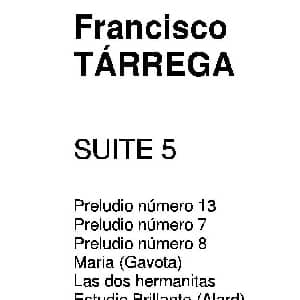 塔雷加作品全集 第5部分 吉他谱 弗朗西斯科 塔雷加