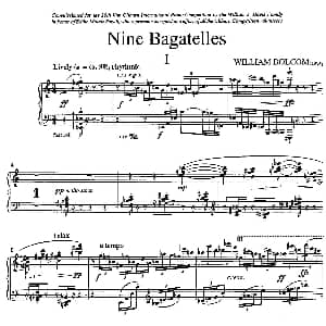 Nine Bagatelles 钢琴谱 威廉 博尔科姆