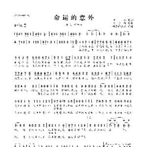 命运的意外_歌曲简谱_词曲:杨熙 陈子敏