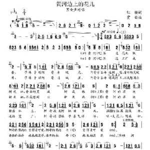 黄河边上花儿_民歌简谱_词曲:红楼 贾云