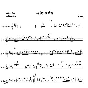 萨克斯谱 | La Dolce Vita 中音萨克斯