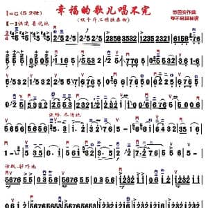 幸福的歌儿唱不完_歌曲简谱_词曲: 苏国安