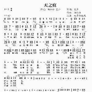 天之痕_歌谱投稿_词曲:良少 郑冰冰
