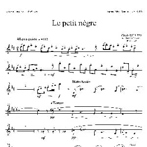 萨克斯谱 | 小黑人 四重奏高音萨克斯分谱 德彪西