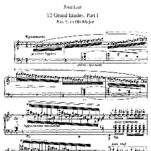 12 Grand Etudes S.137 钢琴谱 弗兰茨 李斯特