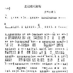走过绵亘的街_歌曲简谱_词曲:安华水 安华水