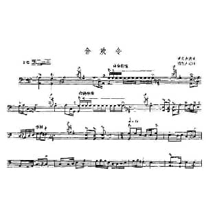 合欢令 三弦 五线谱 肖剑声记谱