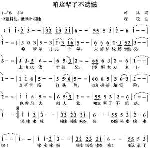 咱这辈子不遗憾_歌曲简谱_词曲:培地 绿歌