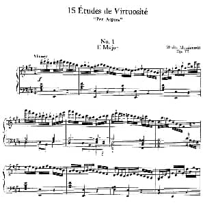 15 Etudes de Virtuosité, Op.72 No.1 钢琴谱 莫什科夫斯基