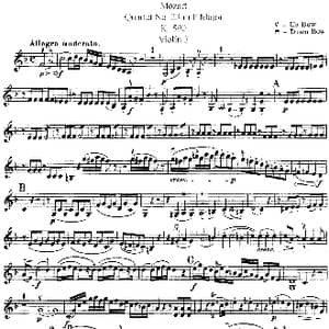 Mozart Quartet No.23 in F Major,K.590 _歌谱投稿